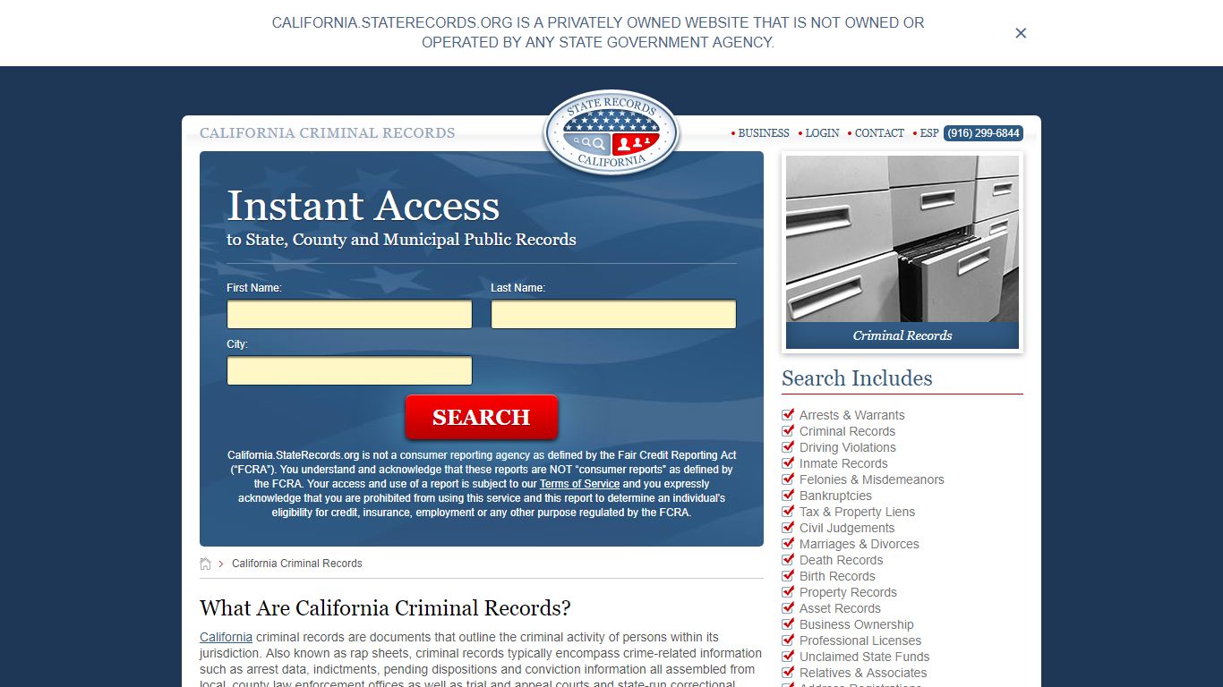 California Criminal Records | StateRecords.org
